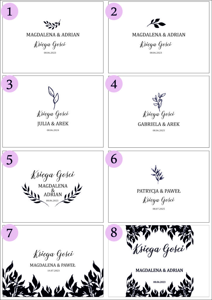 drewniana personalizowana księga gości