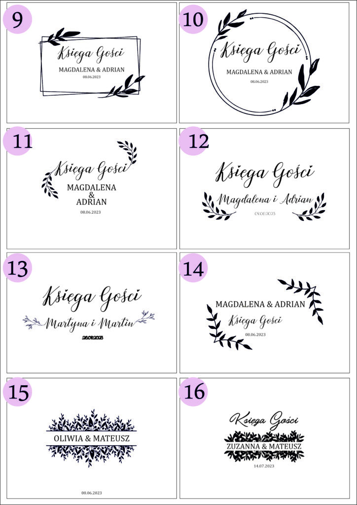 drewniana personalizowana księga gości