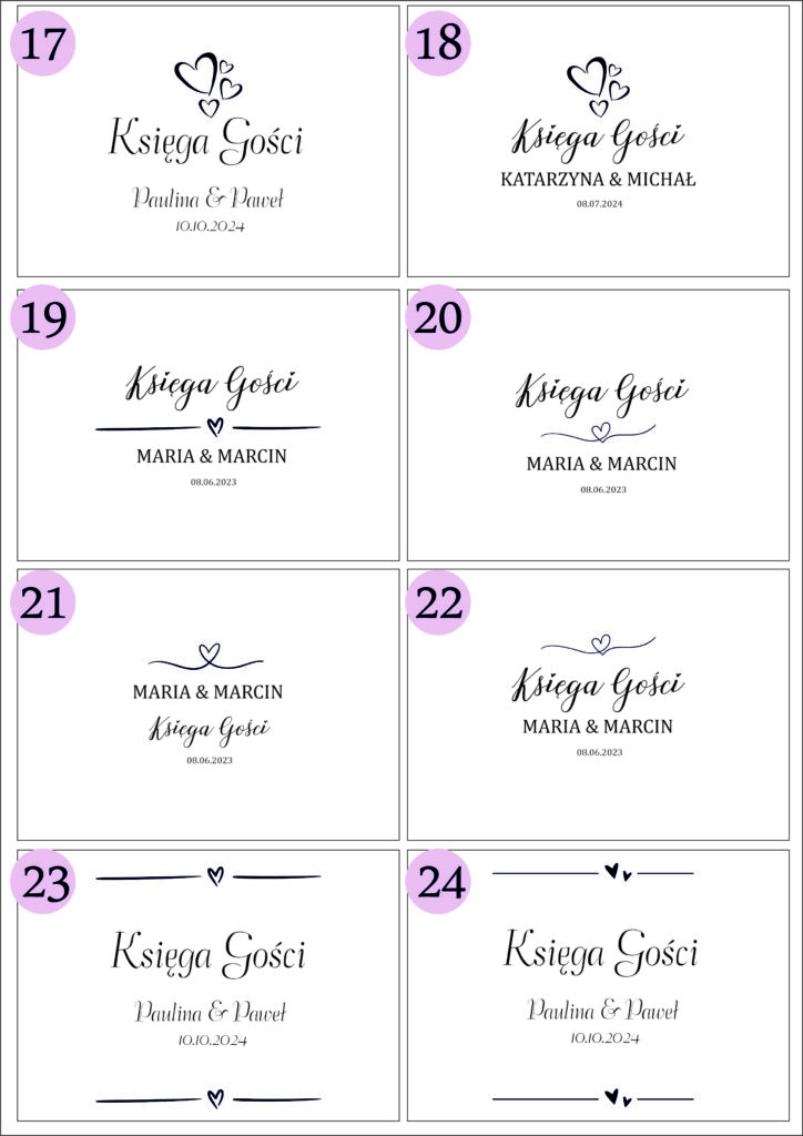 drewniana personalizowana księga gości