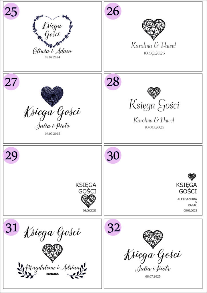 drewniana personalizowana księga gości