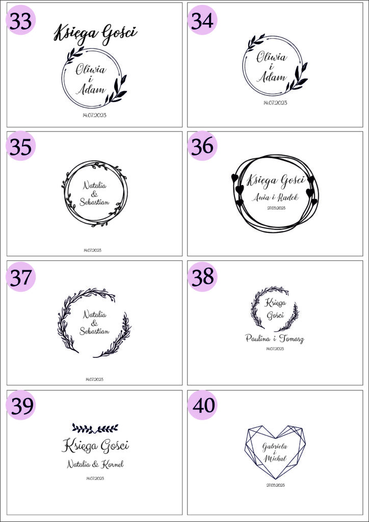 drewniana personalizowana księga gości