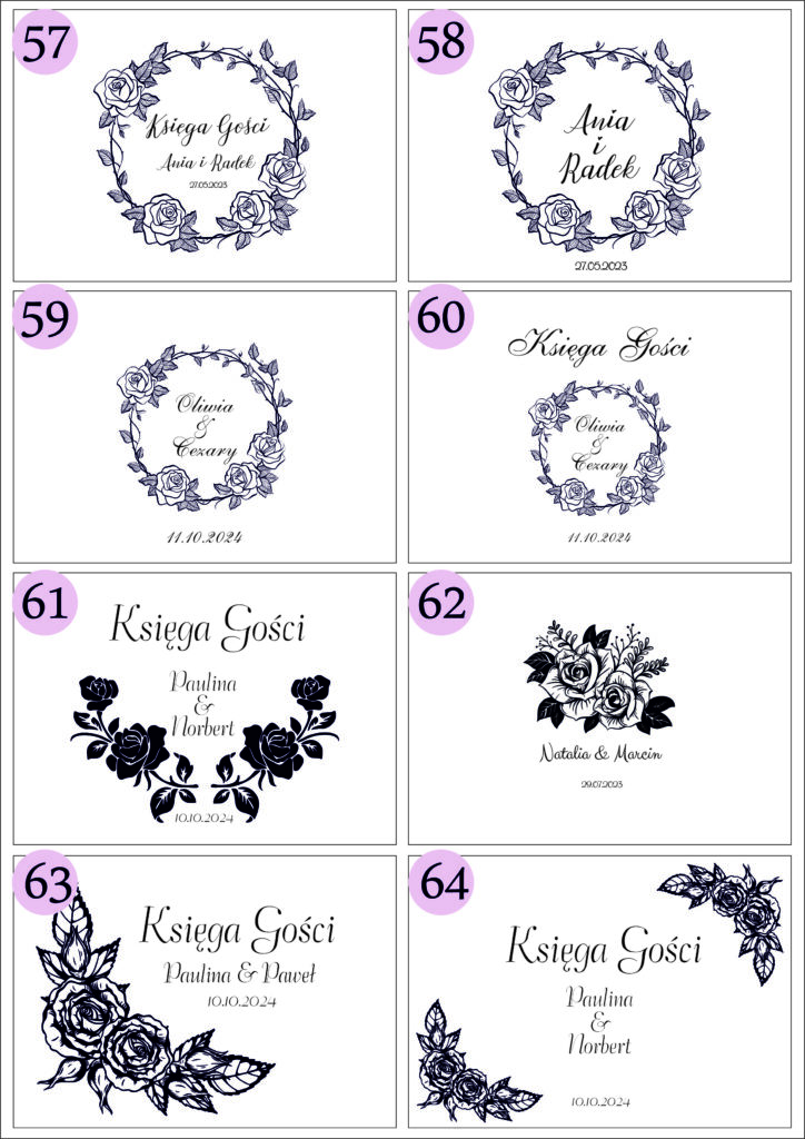 drewniana personalizowana księga gości