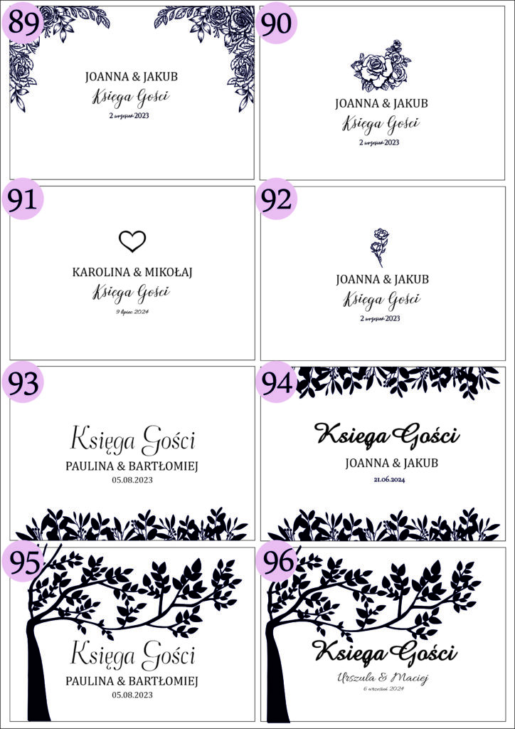 drewniana personalizowana księga gości