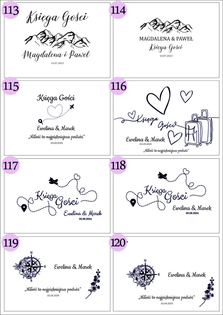 drewniana personalizowana księga gości